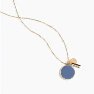 J. Crew Enamel Locket in cornflower blue